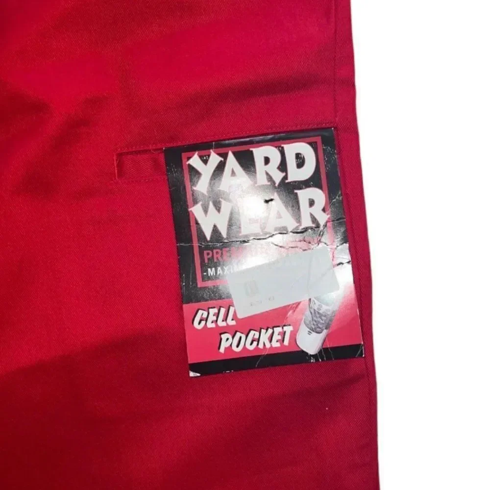 Yard Wear Red Cargo Style Streetwear Shorts With Cell Phone Pocket Men's 44‎